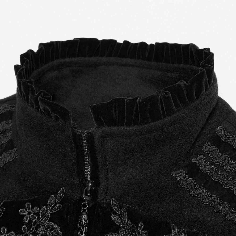 Gilet de cour pour homme avec détails en dentelle brodée