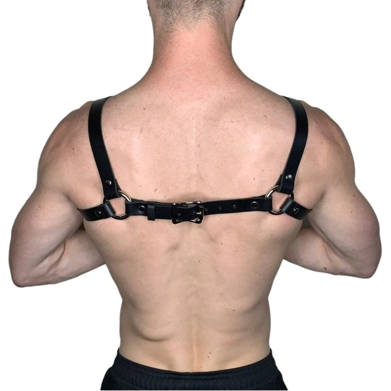 Male PU Leather Sexy Harness / Fetish Adjustable Belt / Erotic Punk Rave Bondage - HARD'N'HEAVY