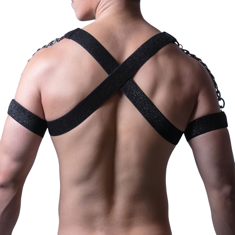 Male PU Leather Sexy Harness / Fetish Adjustable Belt / Erotic Punk Rave Bondage - HARD'N'HEAVY