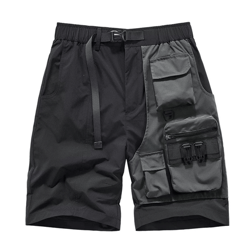 Taktische, gerade Shorts mit mehreren Taschen für Herren / alternative modische Patchwork-Kleidung