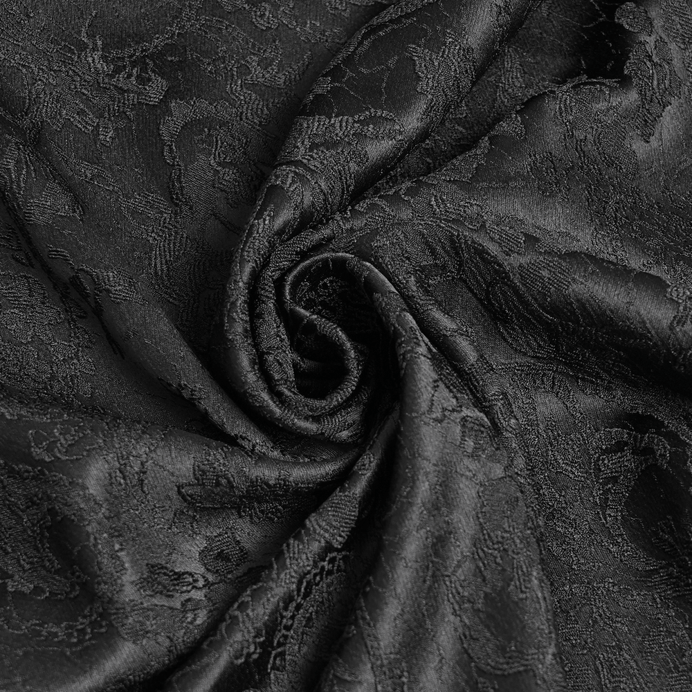 Male Victorian Shirt with Brocade and Leather Trim