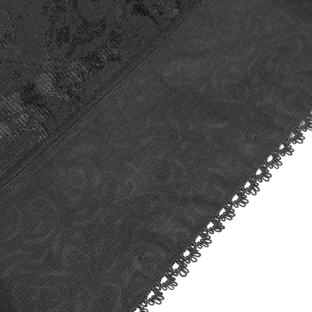 Male Victorian Shirt with Brocade and Leather Trim