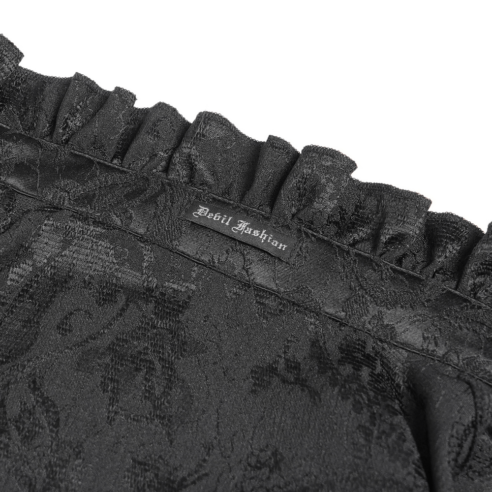 Male Victorian Shirt with Brocade and Leather Trim