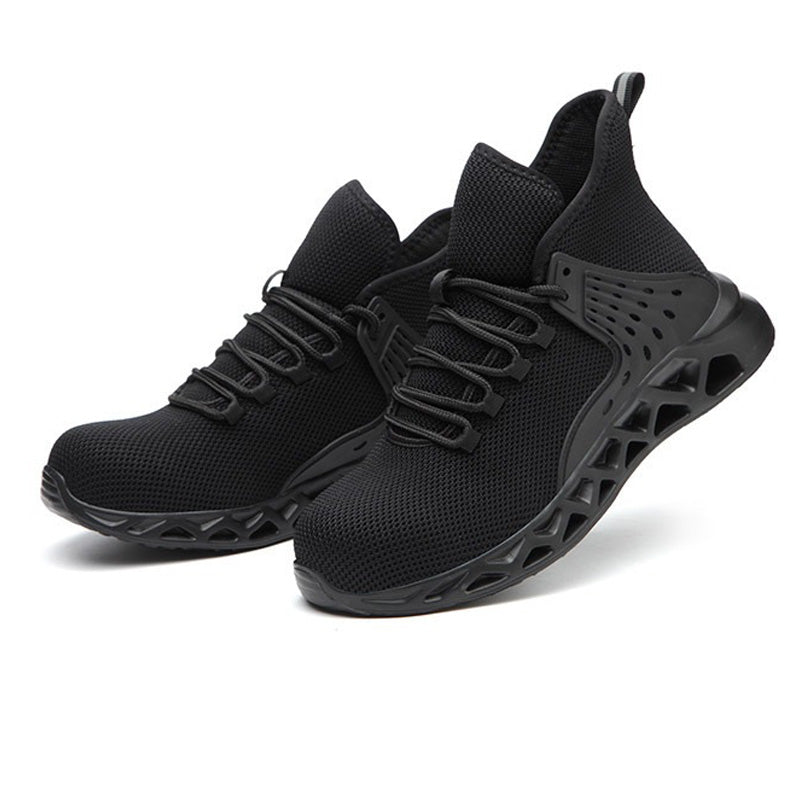 Men Safety Shoes with Metal Toe / Work Boots with Steel Toe / Waterproof Breathable Sneakers - HARD'N'HEAVY