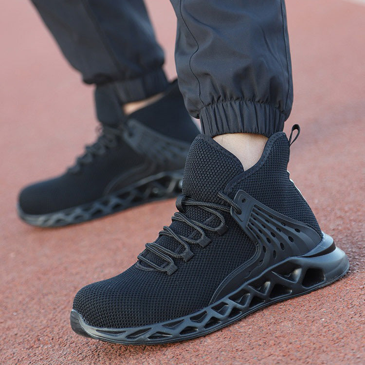 Men Safety Shoes with Metal Toe / Work Boots with Steel Toe / Waterproof Breathable Sneakers - HARD'N'HEAVY