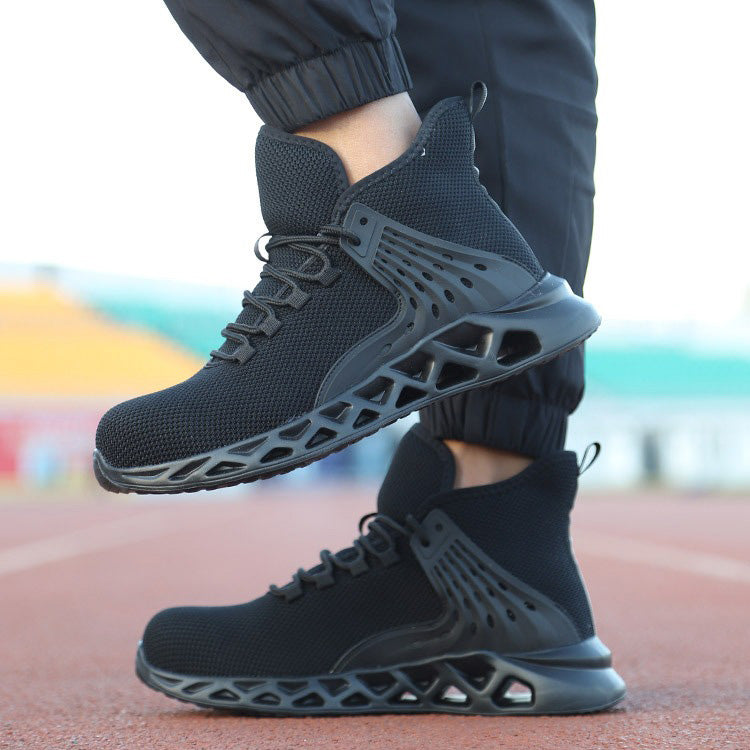 Men Safety Shoes with Metal Toe / Work Boots with Steel Toe / Waterproof Breathable Sneakers - HARD'N'HEAVY