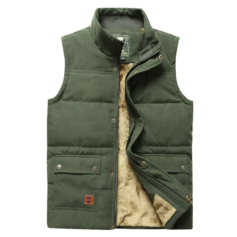 Warm mens vest jacket / Rocker style Fleece Vest / Alternative Fashion clothing - HARD'N'HEAVY