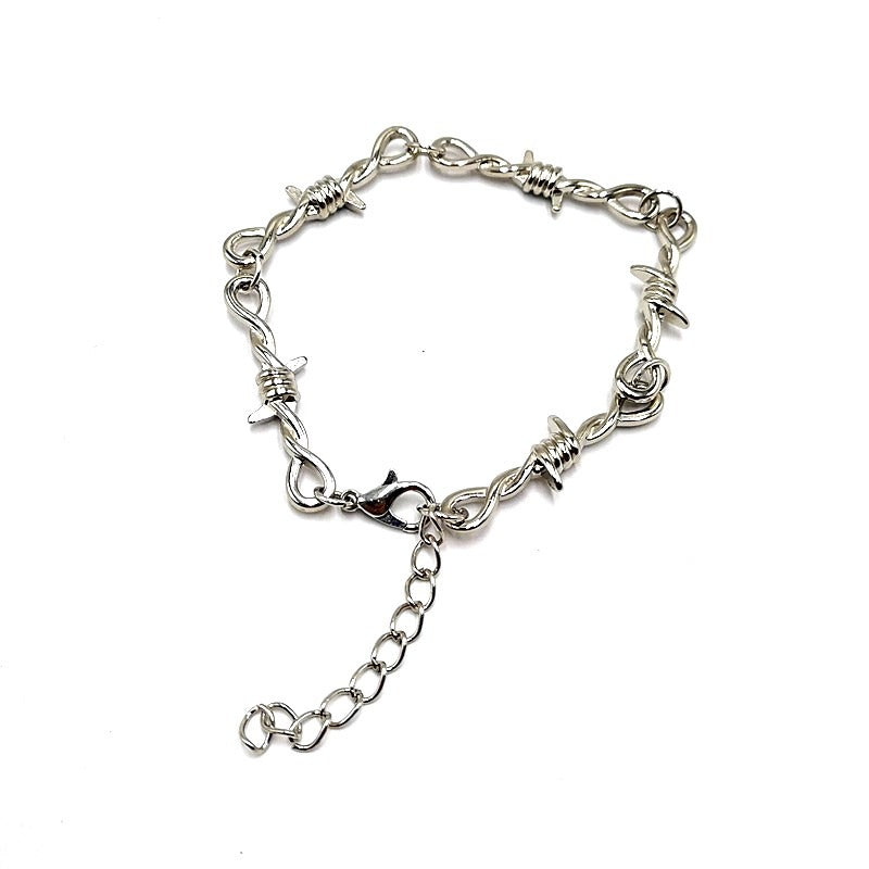Men's And Women's Iron Wire Bracelet With Thorns / Gothic Style Barbed Wire Unisex Jewelry - HARD'N'HEAVY