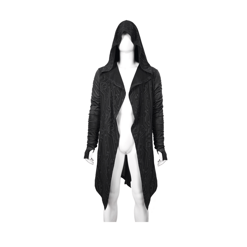 Men's Asymmetric and Pointed Hem Coat / Gathered Sleeves Coats Cyberpank Style - HARD'N'HEAVY