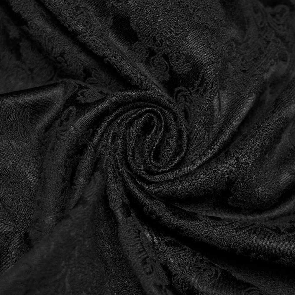 Men's Black Gothic Embroidered Jacquard Pants