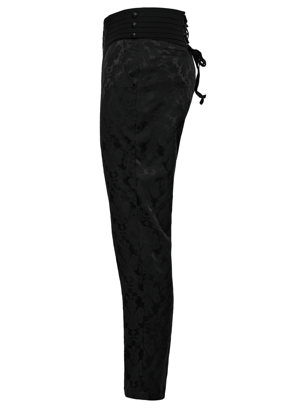 Men's Black Gothic Embroidered Jacquard Pants