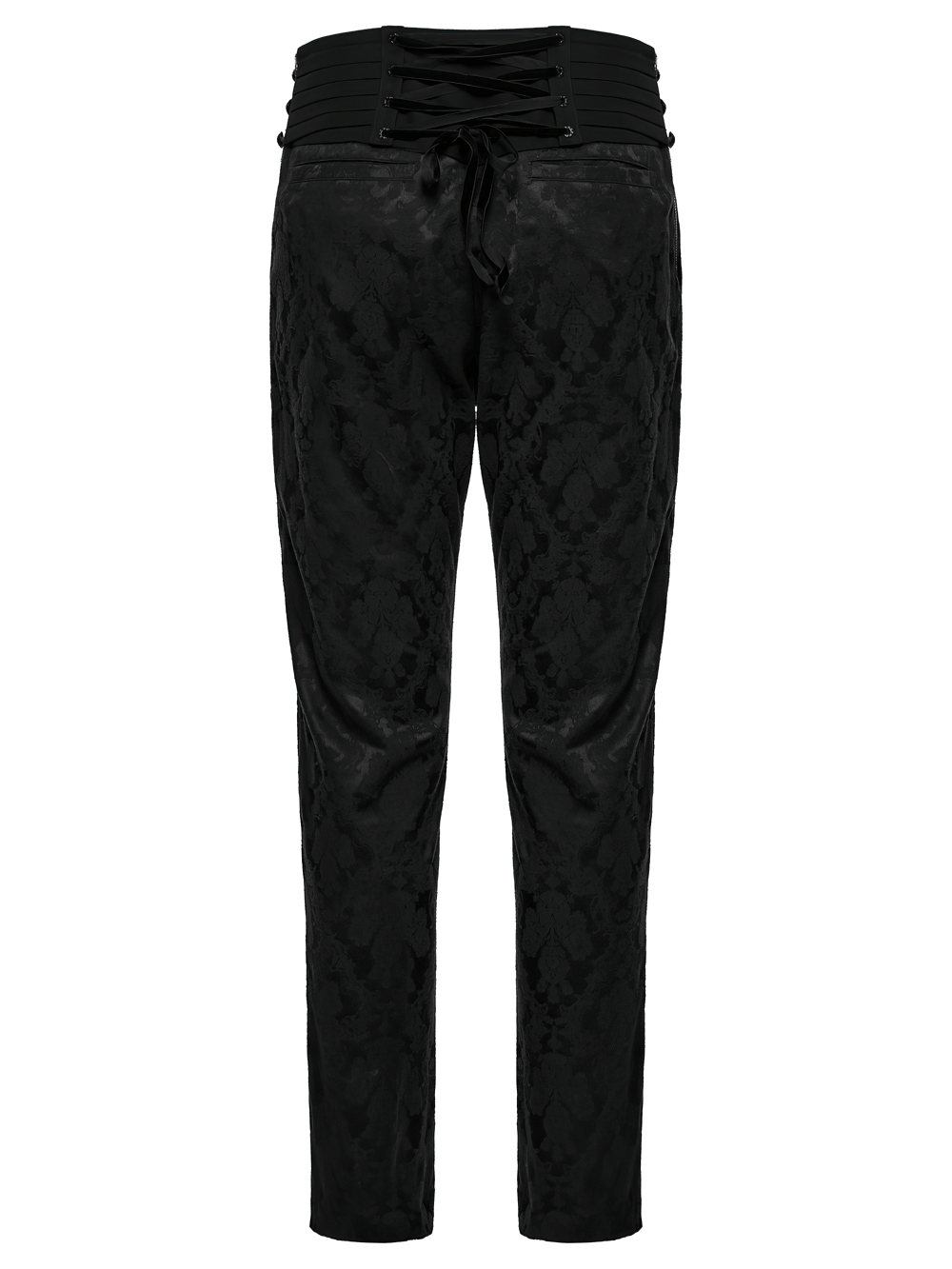 Men's Black Gothic Embroidered Jacquard Pants