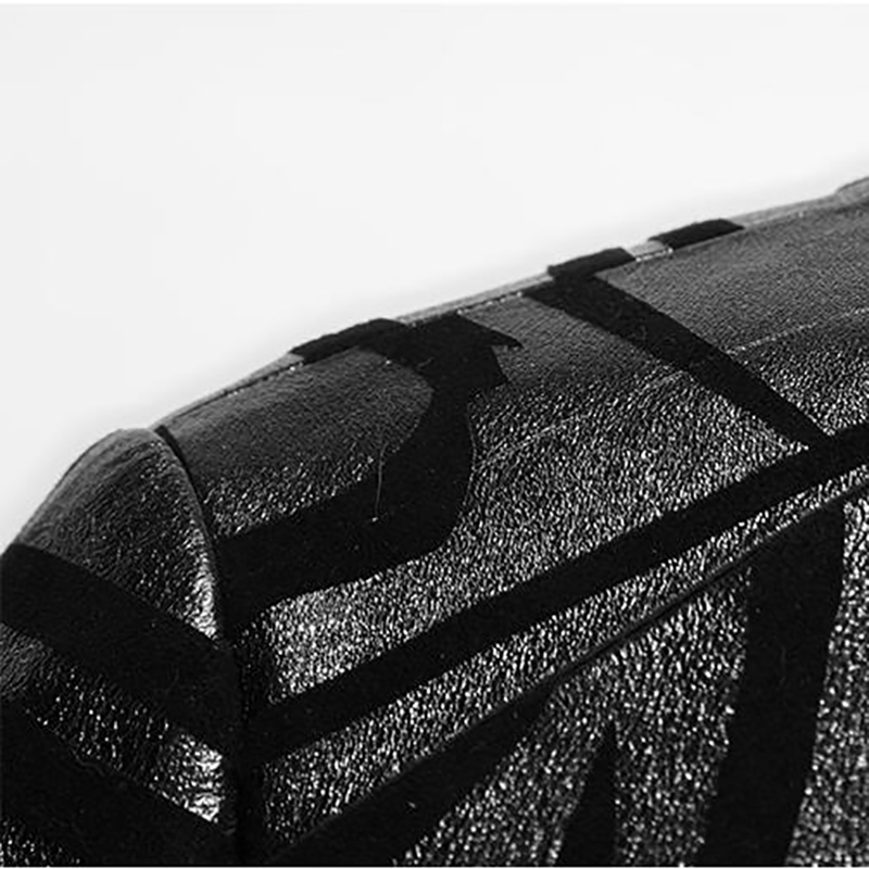 Men's Black Natural Leather trench coat with Print / Casual Autumn fitted outerwear of sheepskin - HARD'N'HEAVY