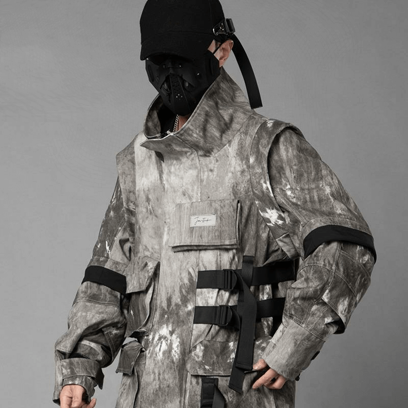 Men's Camouflage Cargo Jacket / Tactical Function Loose Windbreaker - HARD'N'HEAVY