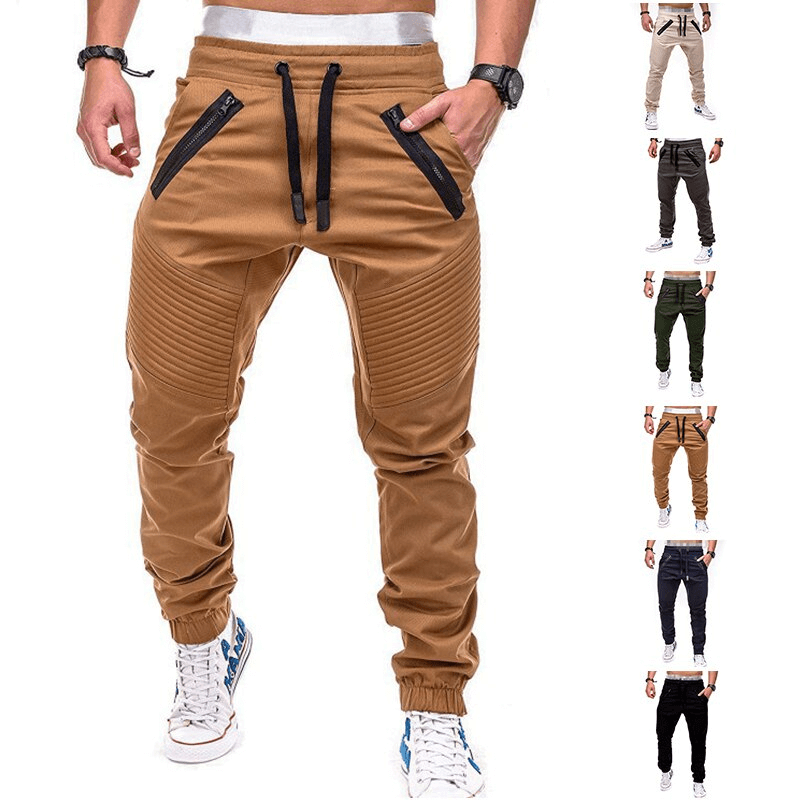 Men's casual joggers pants with multi-pocket design, available in various colors for a stylish, comfortable fit.