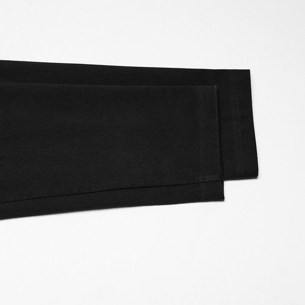 Men's Cyberpunk Hooded Top with 3D Panel Design fabric close-up showing structured black sleeves.