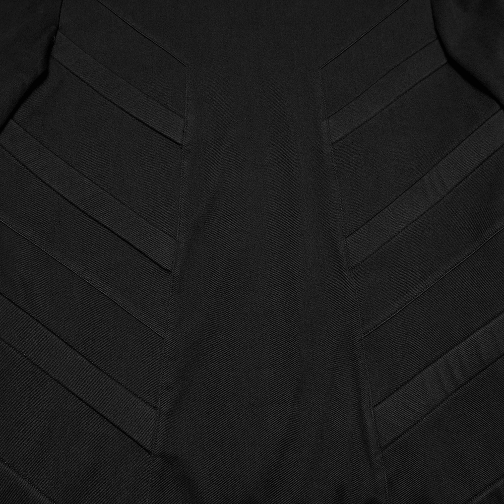 Men's Cyberpunk Hooded Top with 3D Panel Design showing the intricate 3D panel details and texture.