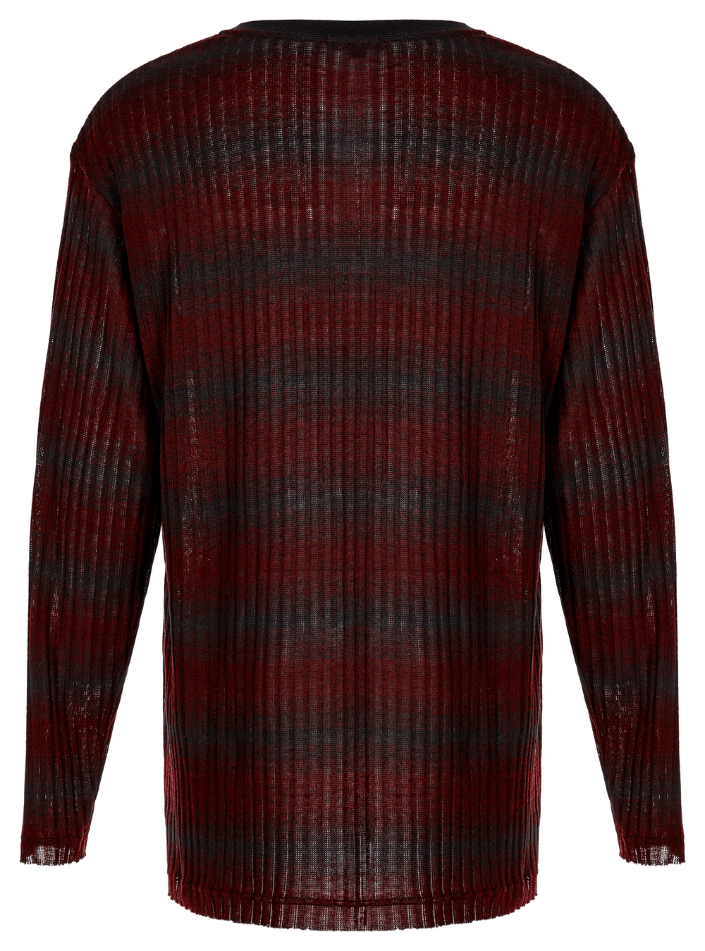 Men's Edgy Striped Knit Sweater with Metal Detail