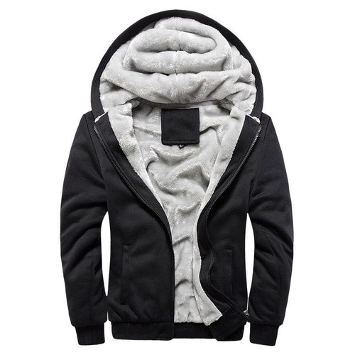 Sudaderas con capucha de marca de moda para hombre / Sudadera con capucha gruesa con cremallera de invierno
