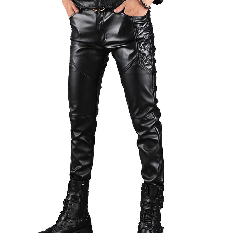 Men's Faux Leather Pants / Rock Stage Show Clothing in Alternative Fashion - HARD'N'HEAVY