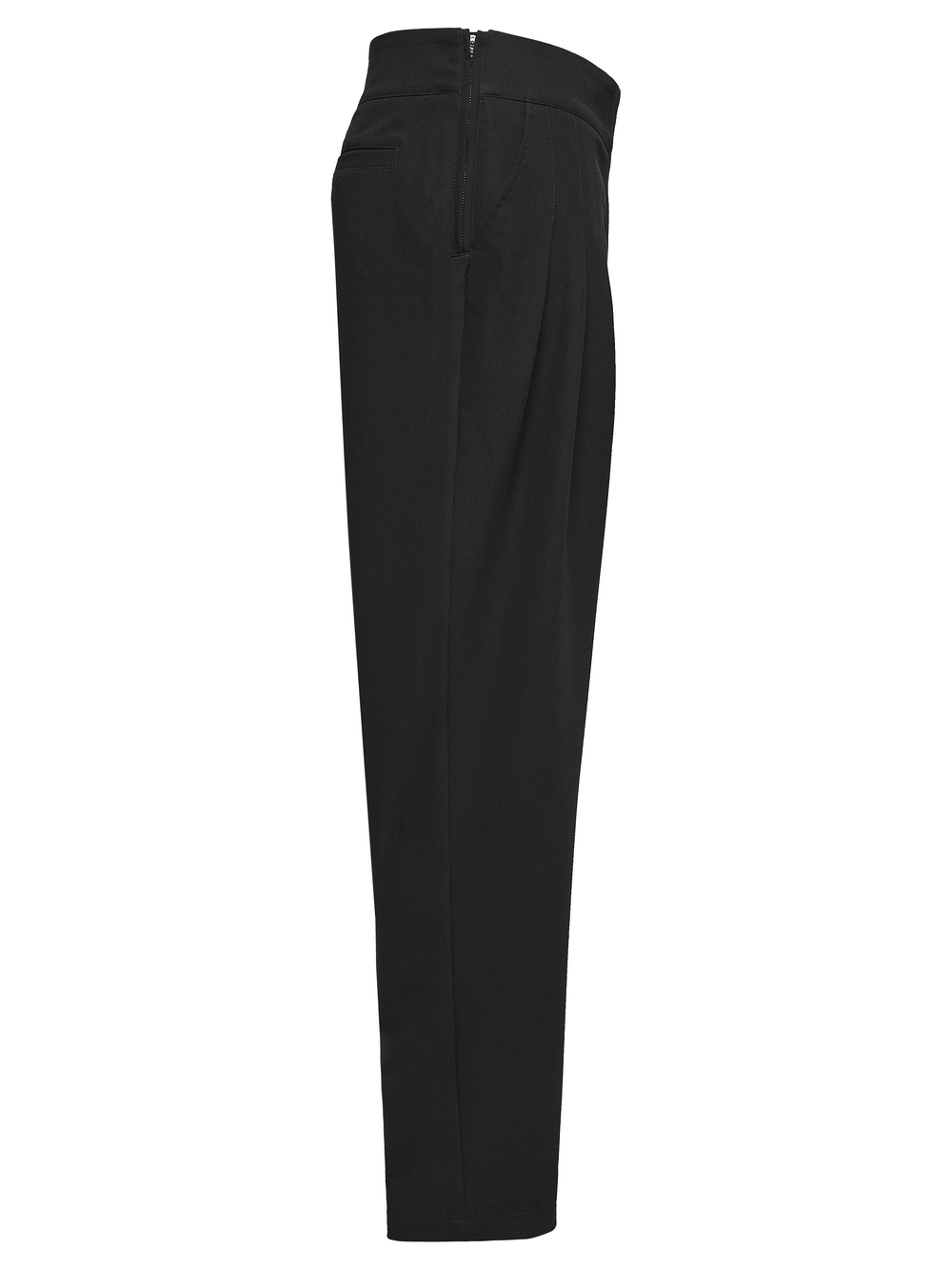 Men's Gothic Batwing Pleated Tapered Black Trousers