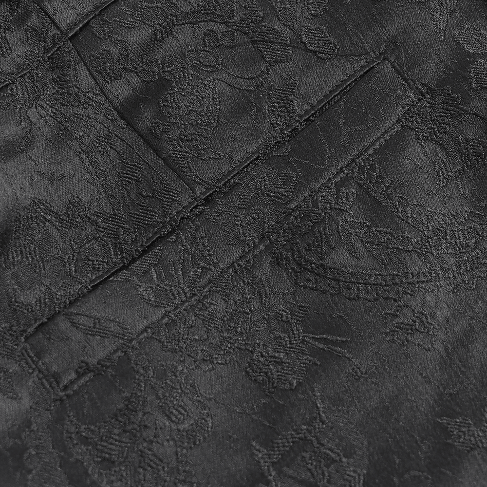 Pantalon gothique brodé pour homme avec laçage et fermeture éclair à l'avant