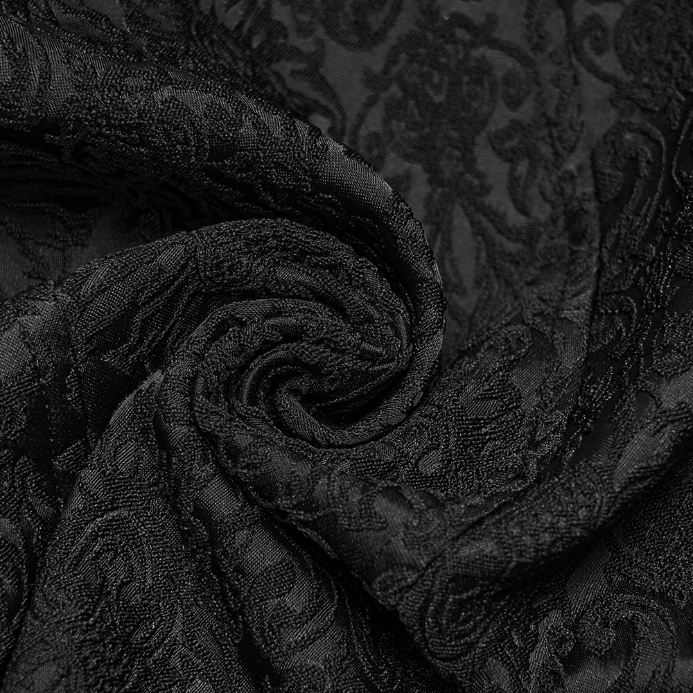 Gilet queue-de-pie asymétrique gothique en jacquard pour homme