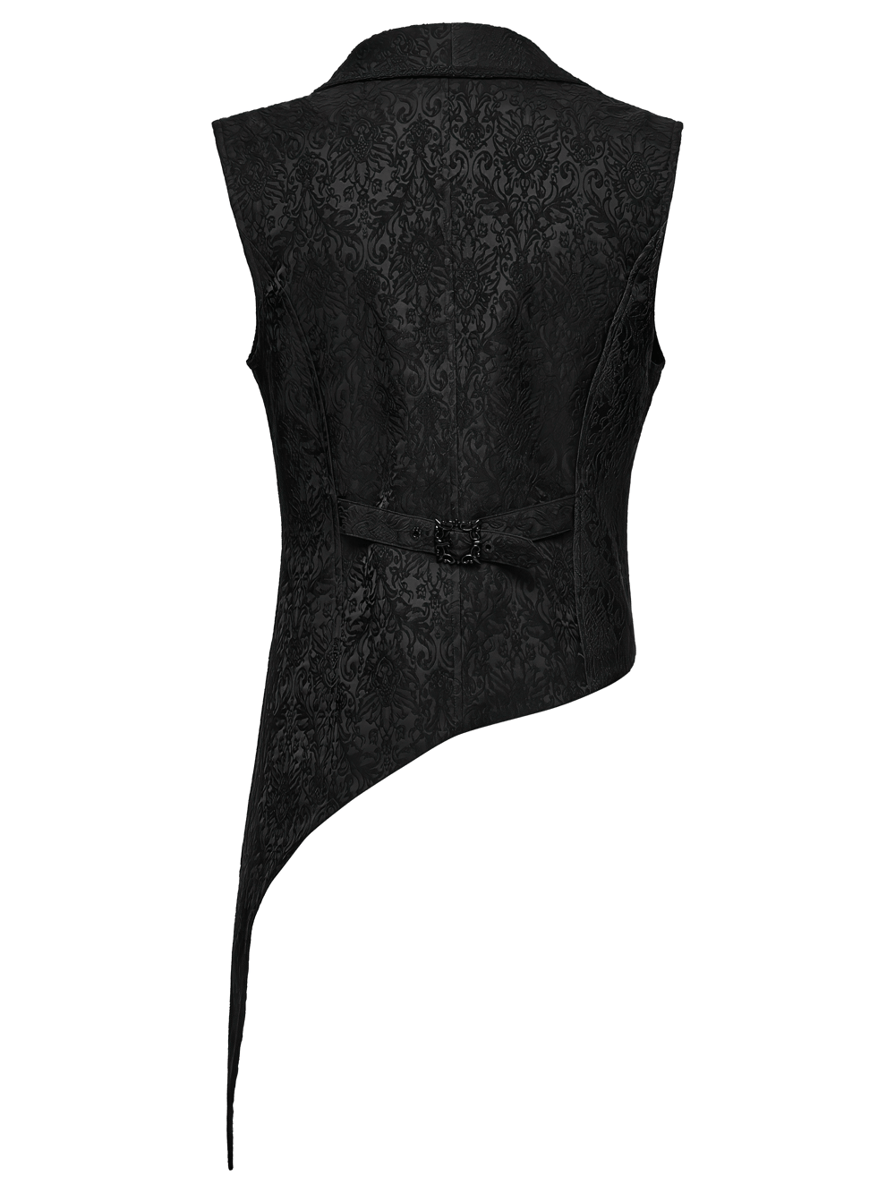Gilet queue-de-pie asymétrique gothique en jacquard pour homme
