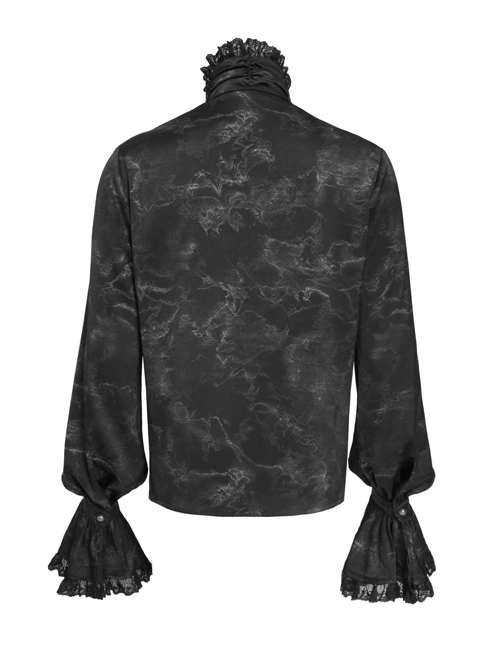 Men's Gothic Lace Jabot Shirt with Victorian Flare Cuffs