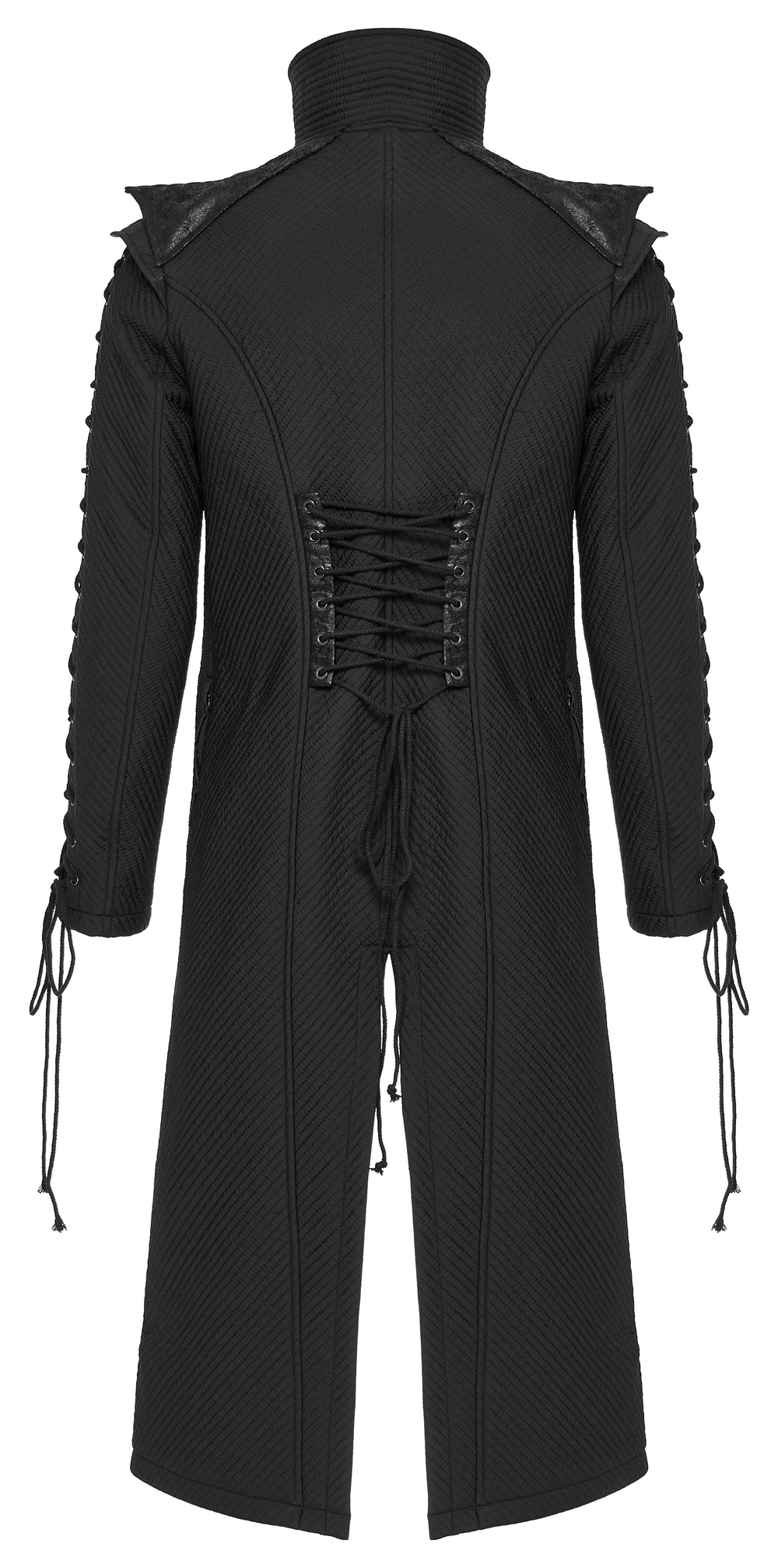 Men's Gothic Long Coat with Rivet Details - HARD'N'HEAVY