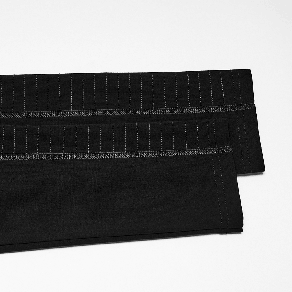 Haut à manches longues en maille géométrique gothique punk pour homme