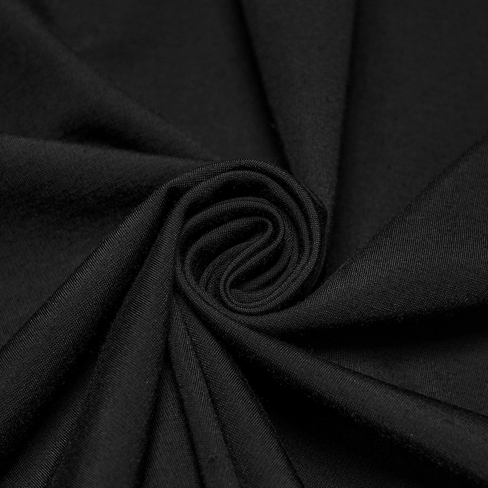 Langärmliges Herren-Oberteil im Gothic-Punk-Stil mit geometrischem Strickmuster