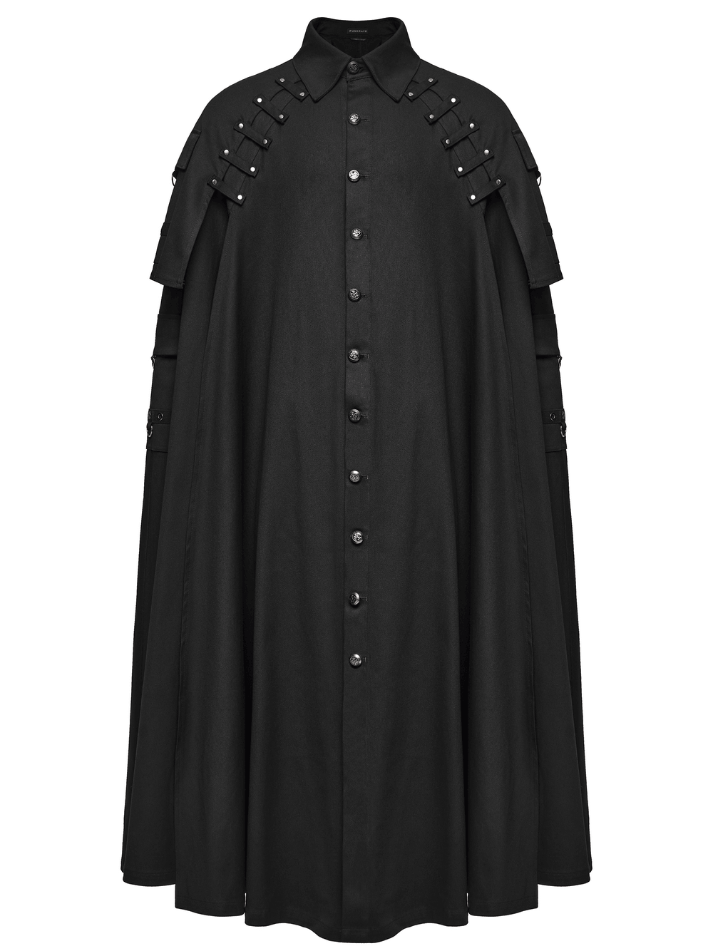 Top de punto geométrico gótico punk de manga larga para hombre