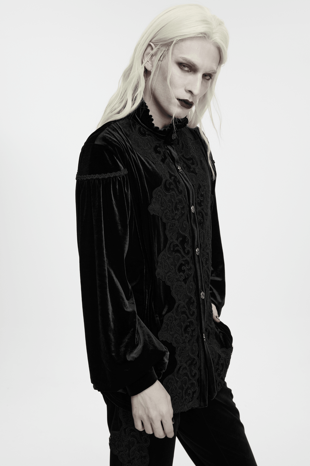 Viktorianische Gothic-Weste für Herren mit spitz zulaufendem Saum