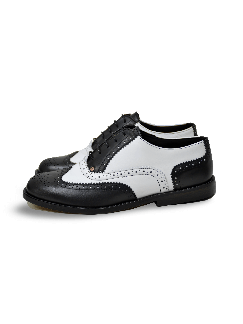 Men's Rockabilly Leather Oxford Shoes in Two-Tone