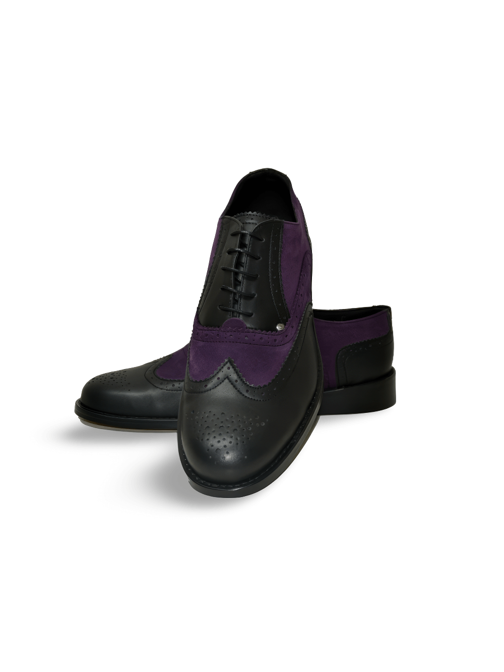 Men's Suede and Grained Leather Oxford Footwear