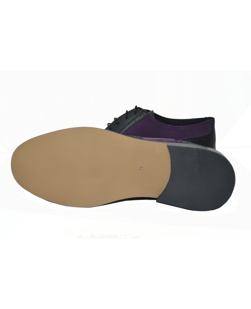 Men's Suede and Grained Leather Oxford Footwear