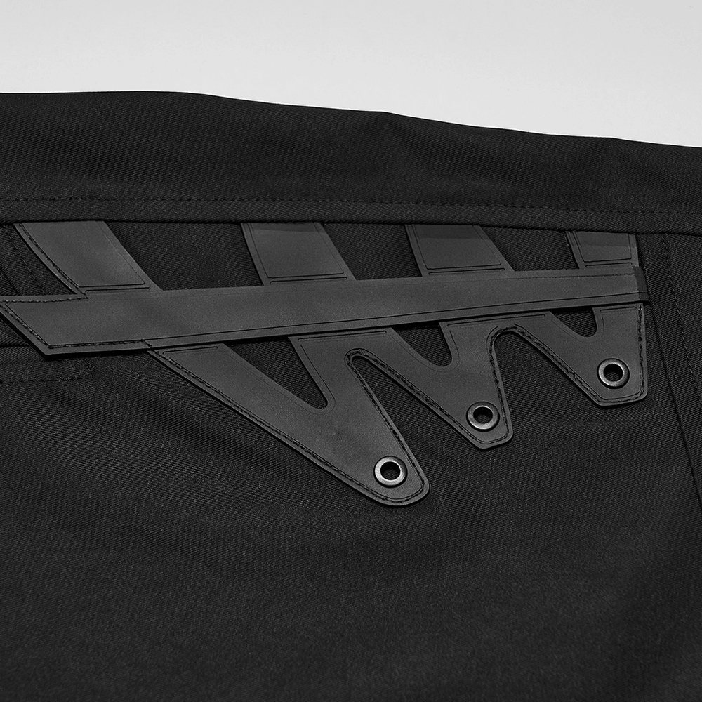 Herren-Techwear-Cargohose mit Schnallenriemen, wandelbar