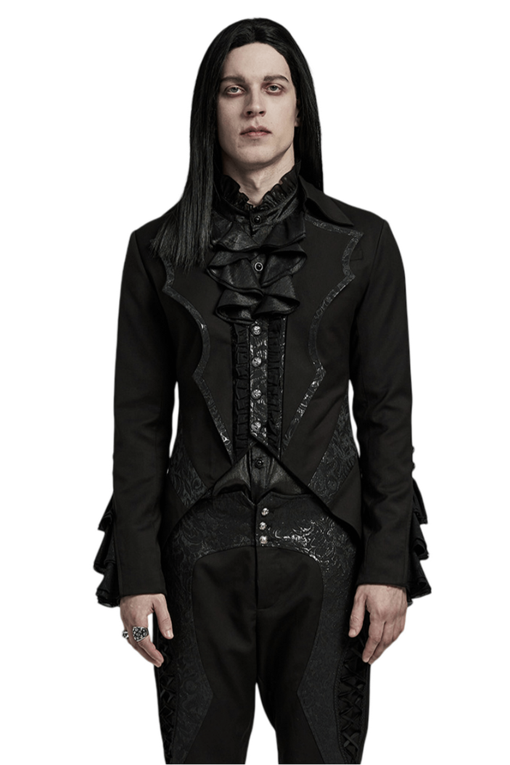Men's Victorian Style Ruffle Cuff Gothic Jacket