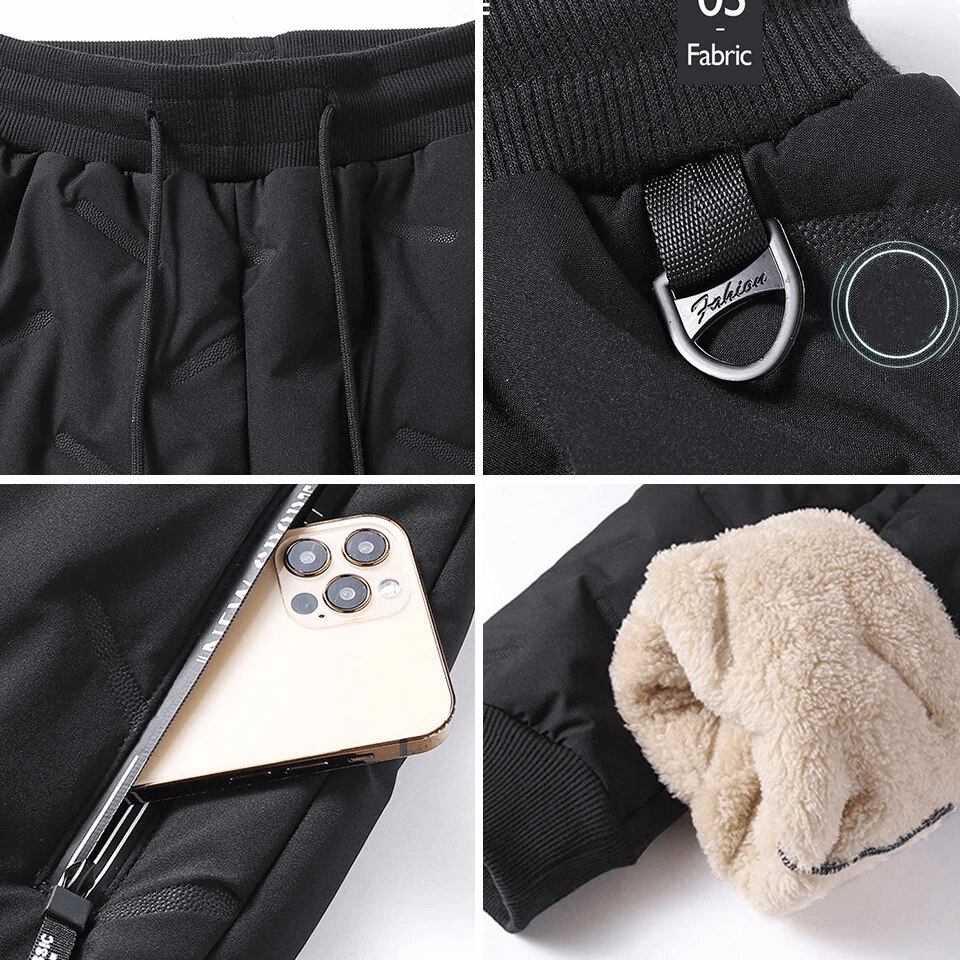 CLEARANCE / Men's Waterproof Lambswool Warm Thicken Sweatpants - SF1734 - HARD'N'HEAVY