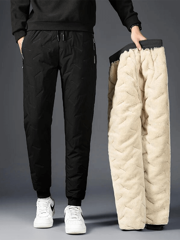 CLEARANCE / Men's Waterproof Lambswool Warm Thicken Sweatpants - SF1734 - HARD'N'HEAVY