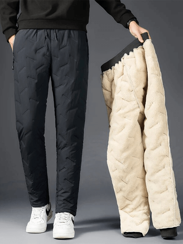 CLEARANCE / Men's Waterproof Lambswool Warm Thicken Sweatpants - SF1734 - HARD'N'HEAVY