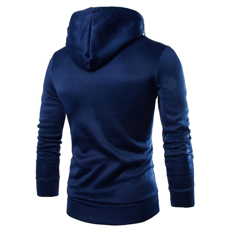 Men's Zipper Hoodies / Casual Solid Color Sweatshirts / Male Alternative Clothing - HARD'N'HEAVY