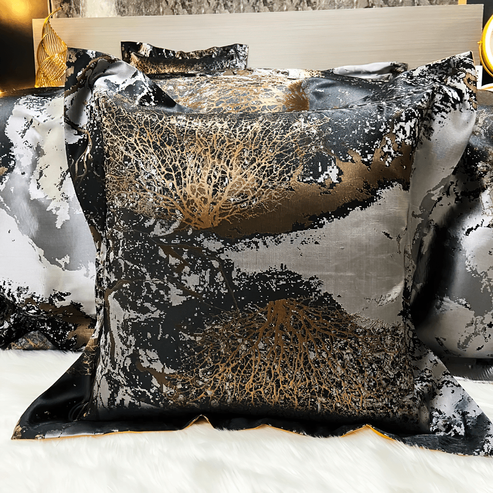 Metallic Marble Duvet Cover Set With Pillowcases