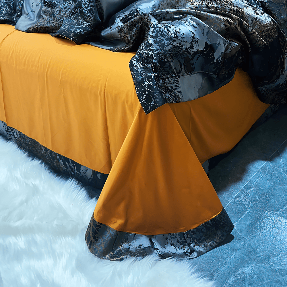 Metallic Marble Duvet Cover Set With Pillowcases
