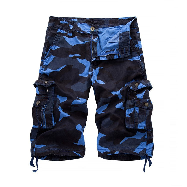 Military Camo Cargo Shorts / Alternative Fashion Camouflage Multi-Pocket Pants / Rave Outfits - HARD'N'HEAVY