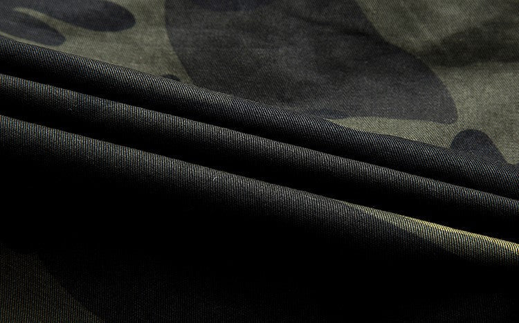 Military Camo Cargo Shorts / Alternative Fashion Camouflage Multi-Pocket Pants / Rave Outfits - HARD'N'HEAVY