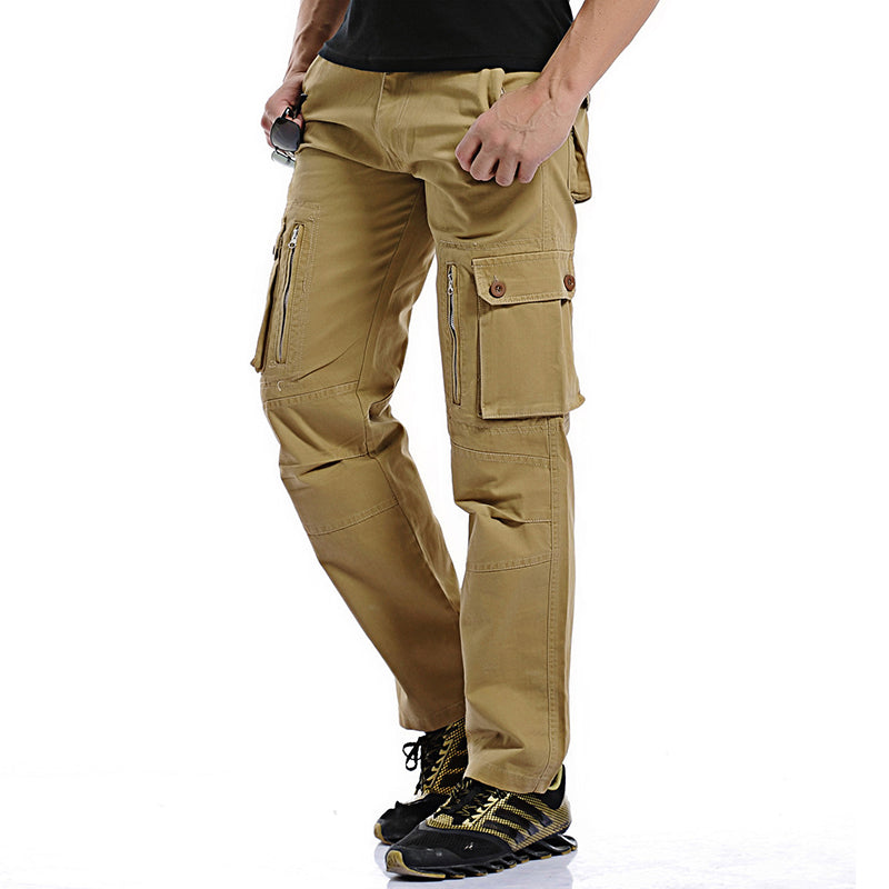 Military Cargo Pants / Men Camouflage Cotton Trousers / Punk Clothing - HARD'N'HEAVY
