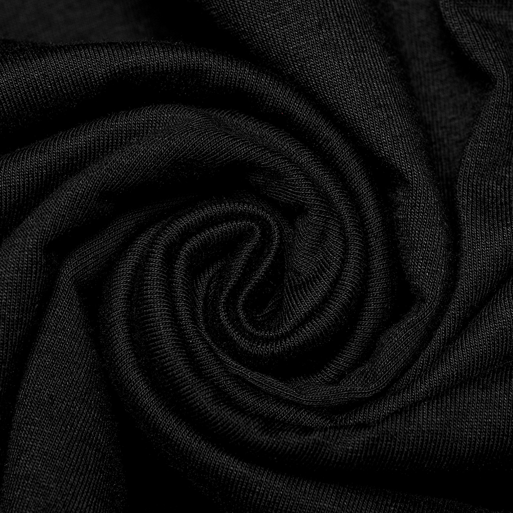Modern Dark Goth Long Sleeves Hoodie with Embossed Detail - HARD'N'HEAVY
