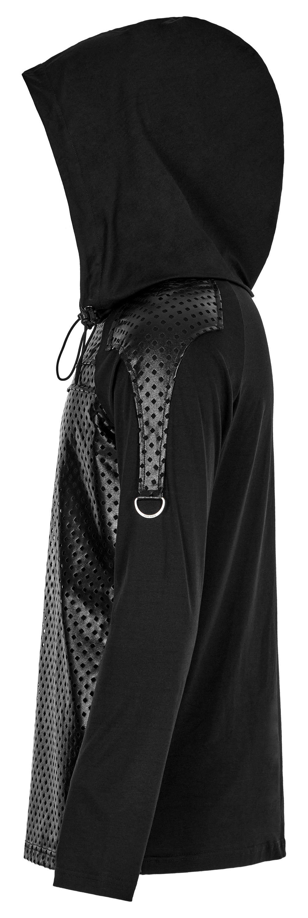 Modern Dark Goth Long Sleeves Hoodie with Embossed Detail - HARD'N'HEAVY